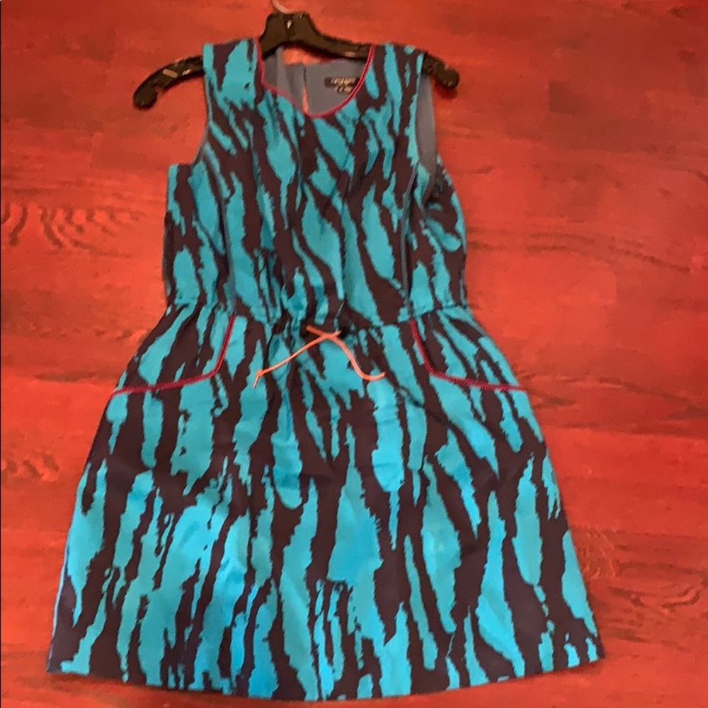 Gryphon 100% Silk Short Dress w/pockets and toggles Size M